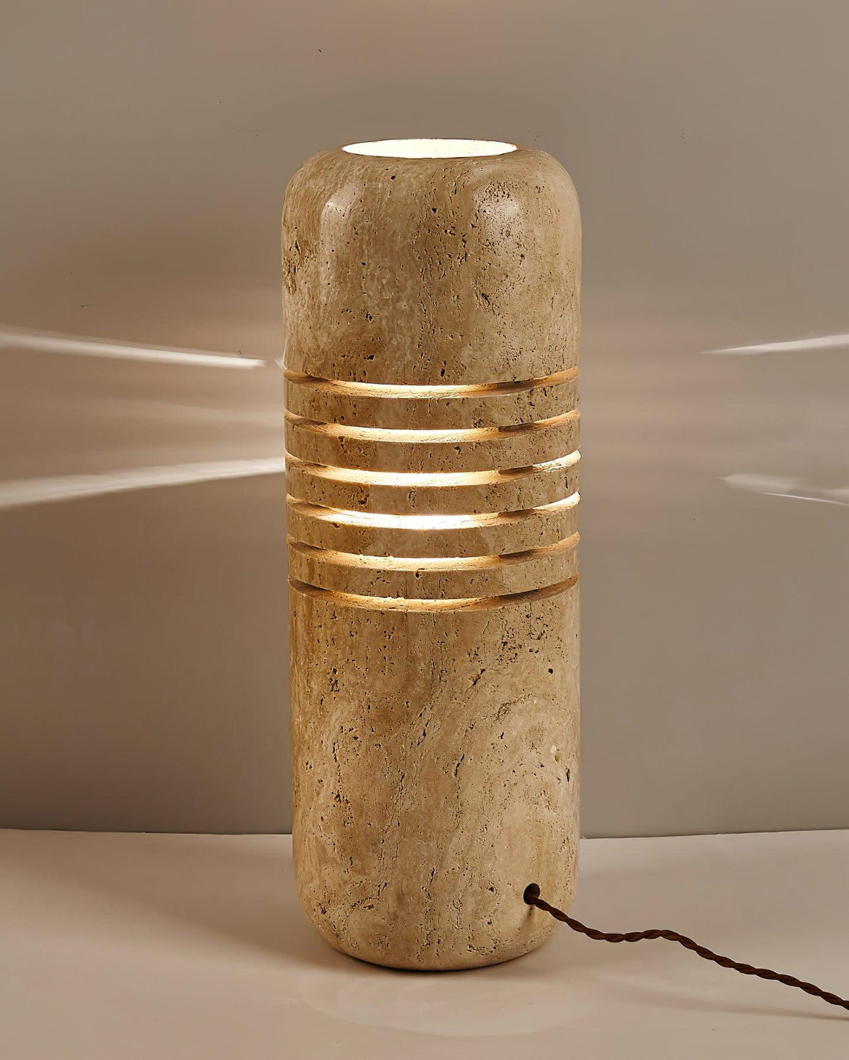 Big Stone Bucket Floor Lamp 6.9"