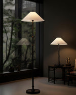Black Bamboo Floor Lamp 11.8"