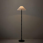 Black Bamboo Floor Lamp 11.8"