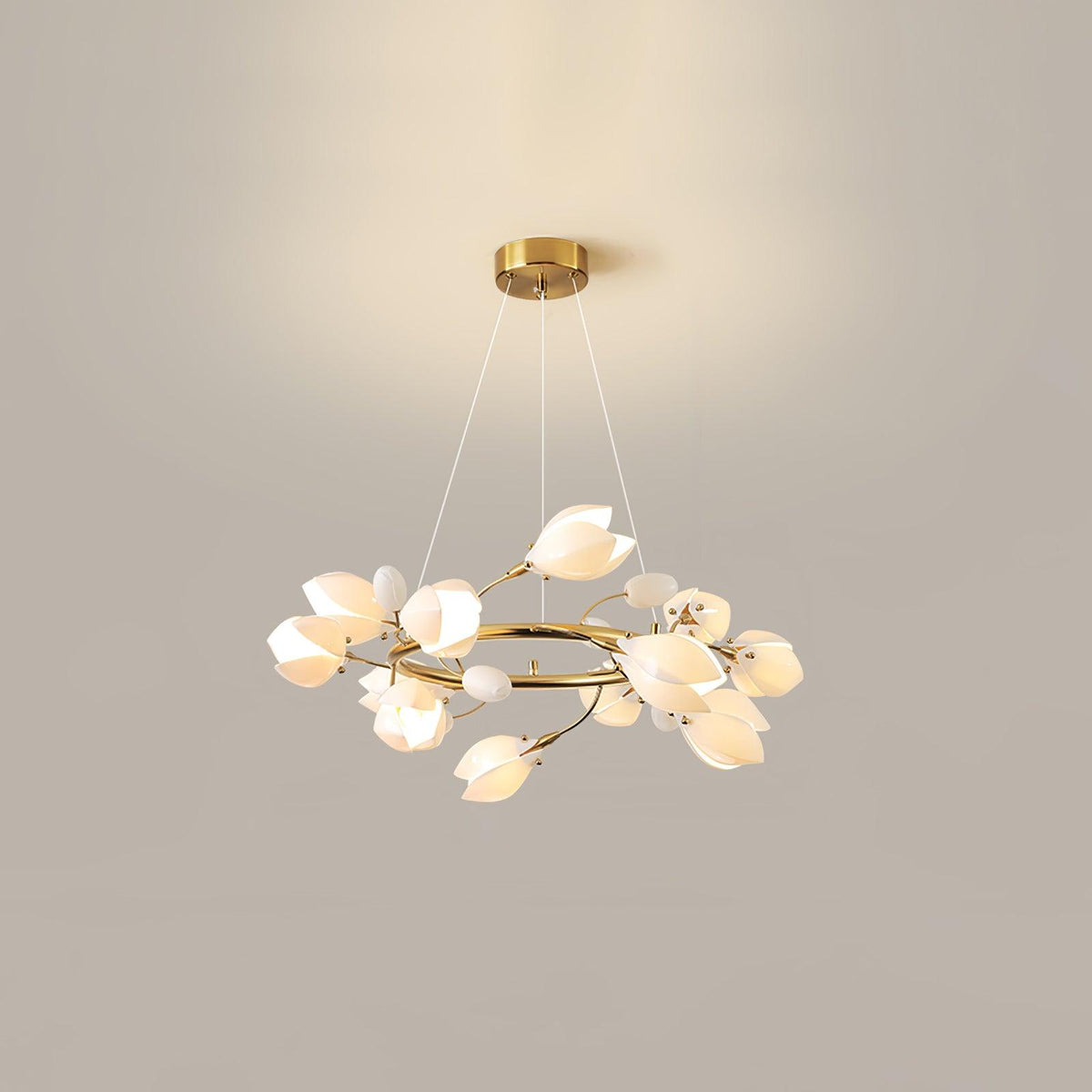 Porcelain Magnolia Chandelier