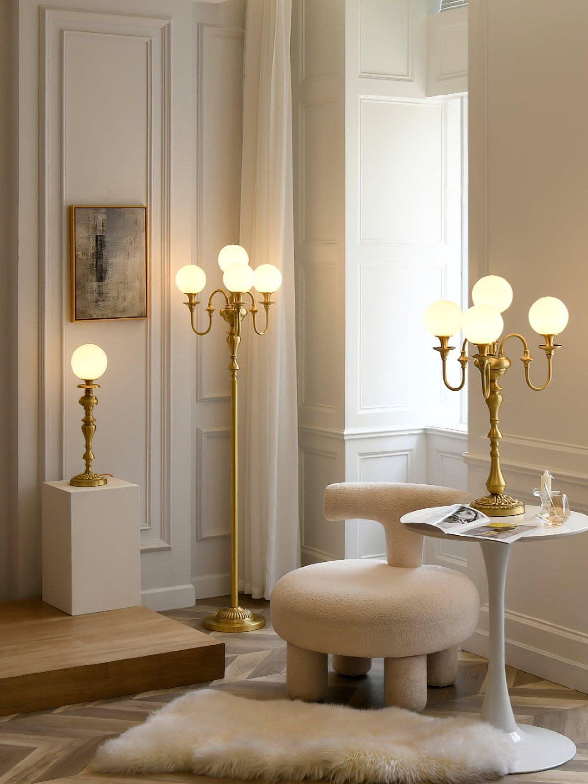 Brass Candelabra Table Lamp