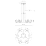 Colette LED Chandelier Urban Bronze/Alabaster