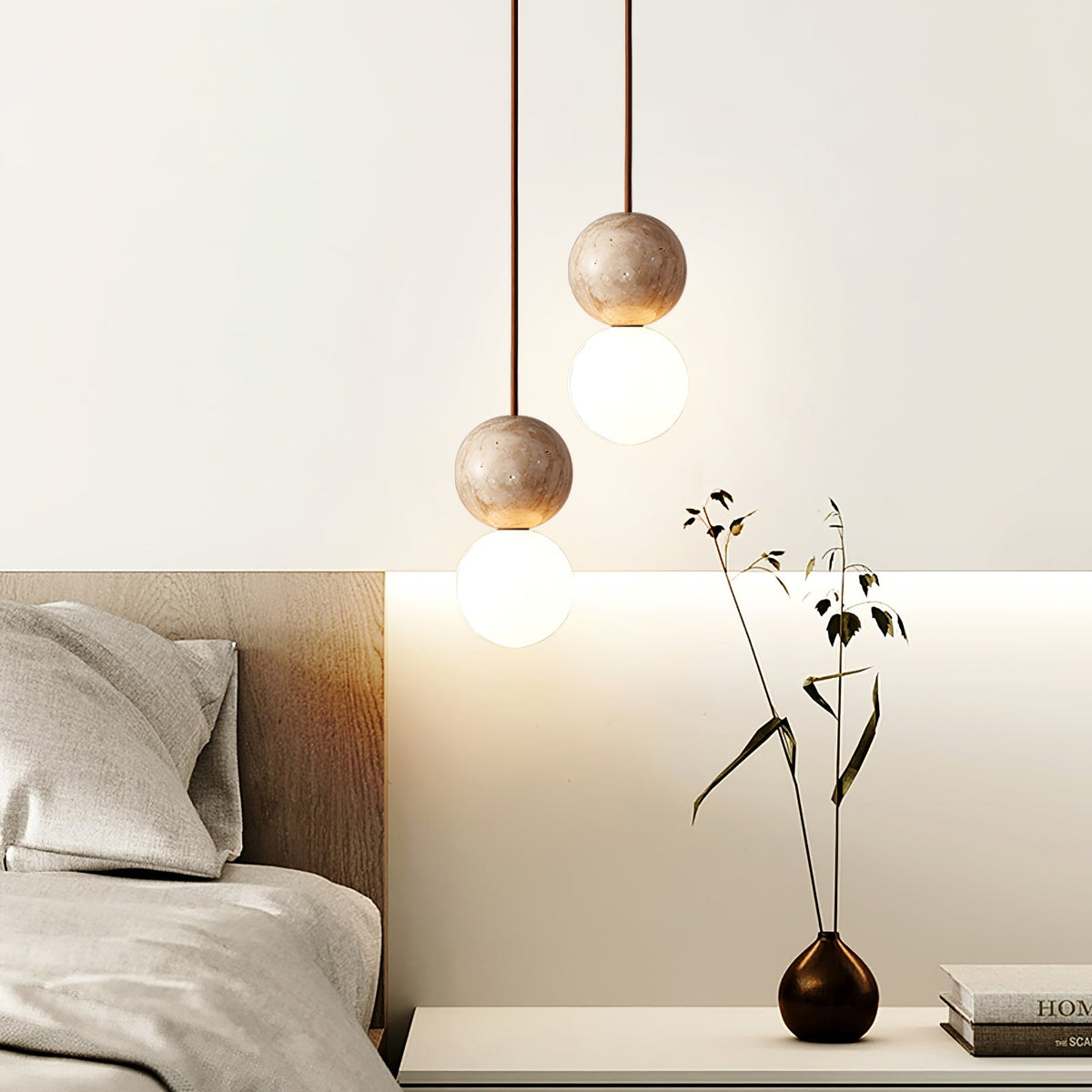 Camille Travertine Pendant Light