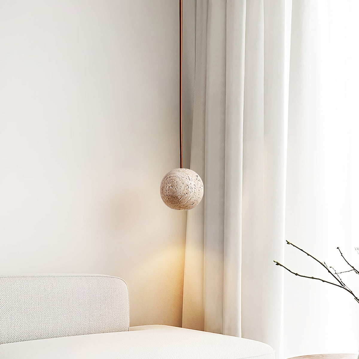 Cassia Travertine Pendant Light