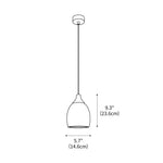 Cement Solid Wood Pendant Light 5.7"