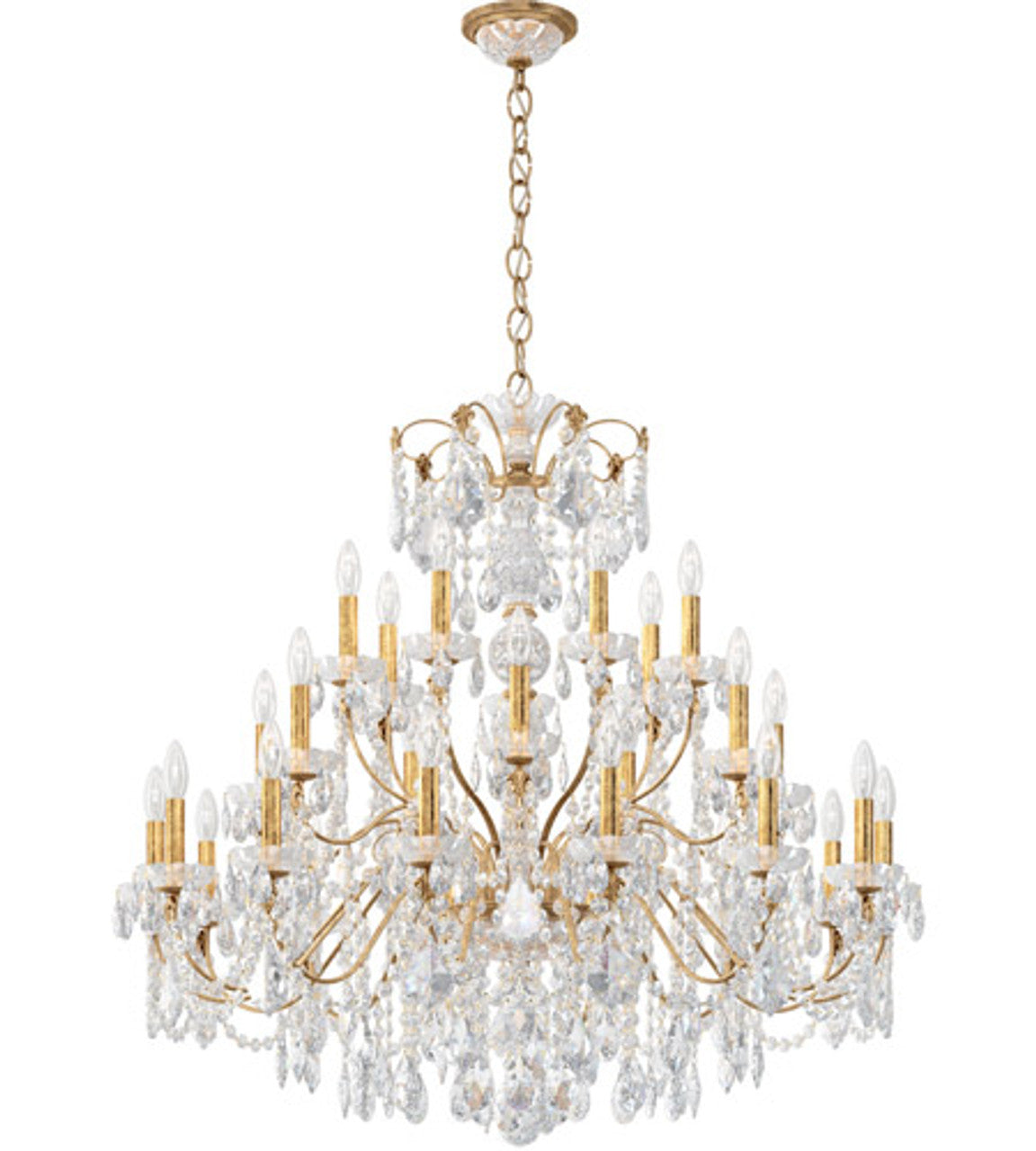 Century Chandelier, 28-Light, French Gold, Clear Heritage Crystal, 42.5"W (1718-26 17QYU4)