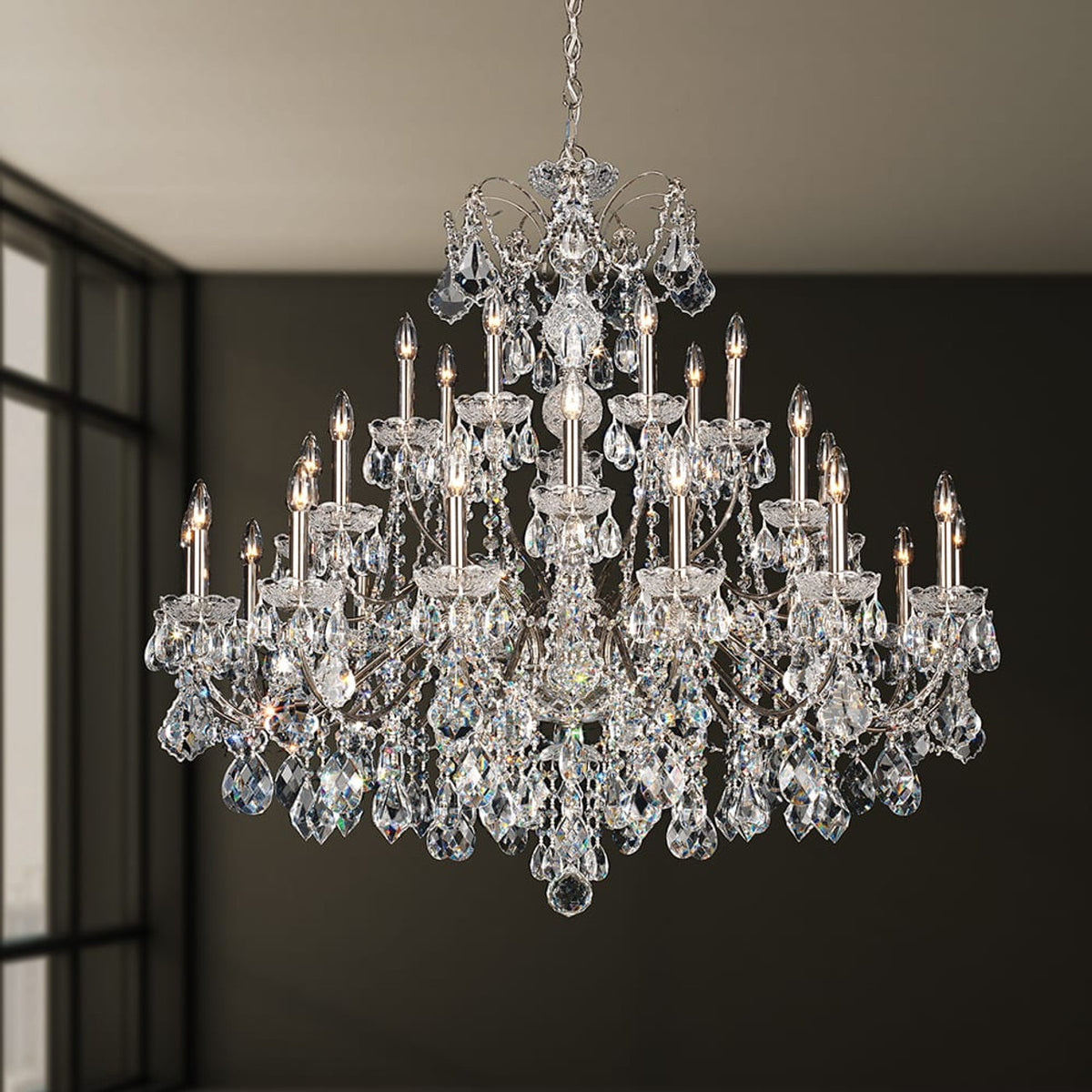 Century Chandelier, 28-Light, Heirloom Gold, Clear Heritage Crystal, 42.5"W (1718-22 17QYU3)