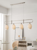 Ceramic Ribbed Pendnat Light