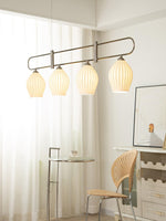 Ceramic Ribbed Pendnat Light