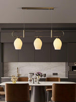 Ceramic Ribbed Pendnat Light