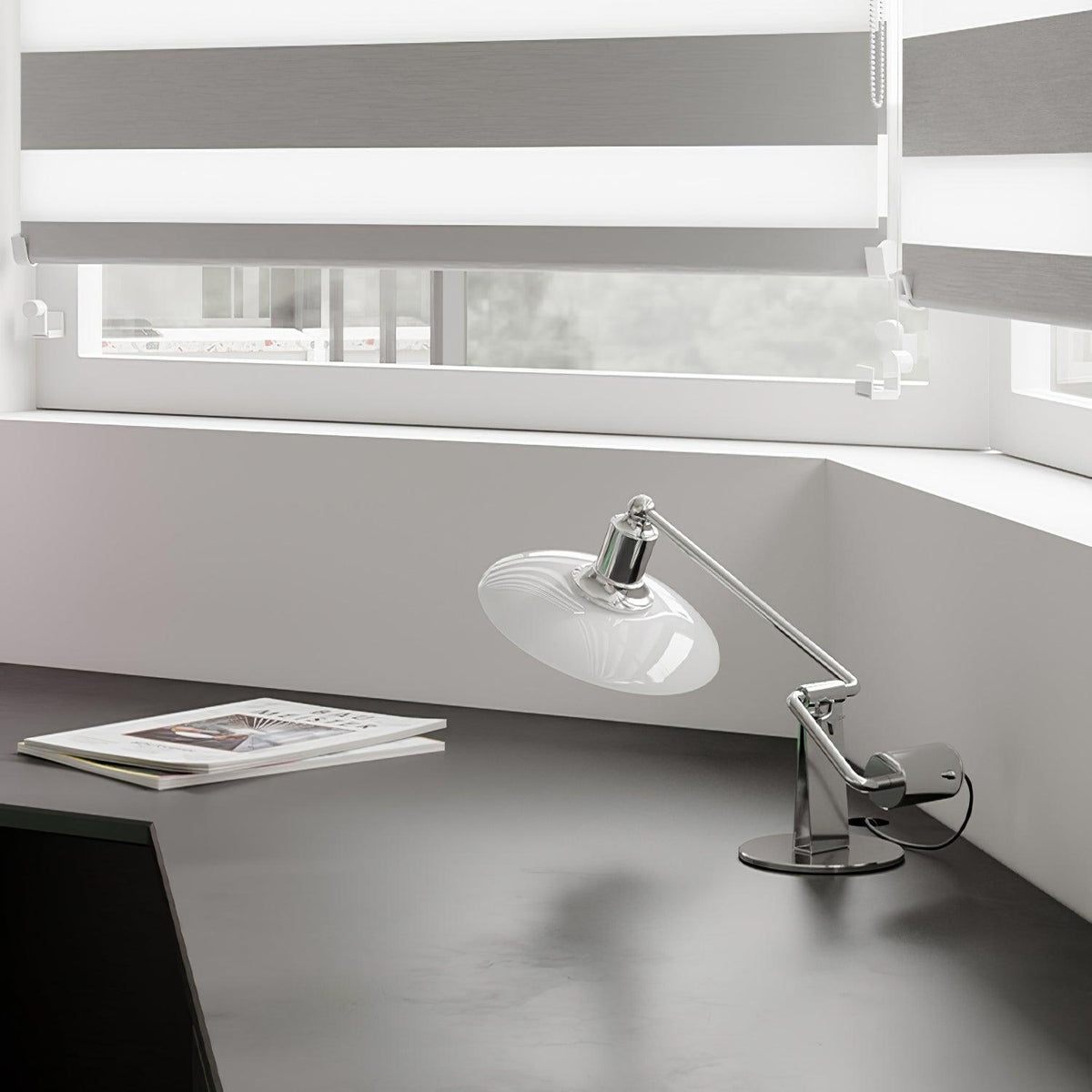 Chrome Piano Table Lamp 7.9"