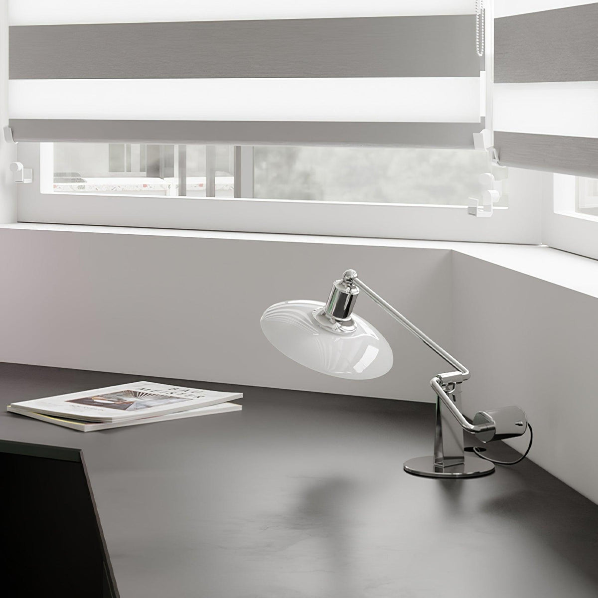 Chrome Piano Table Lamp 7.9"