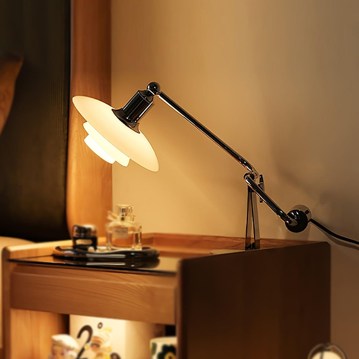 Chrome Piano Table Lamp 7.9"