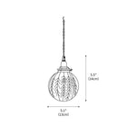 Colonial Global Pendant Light 5.1"
