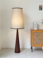 Faux Wood Conical Floor Lamp