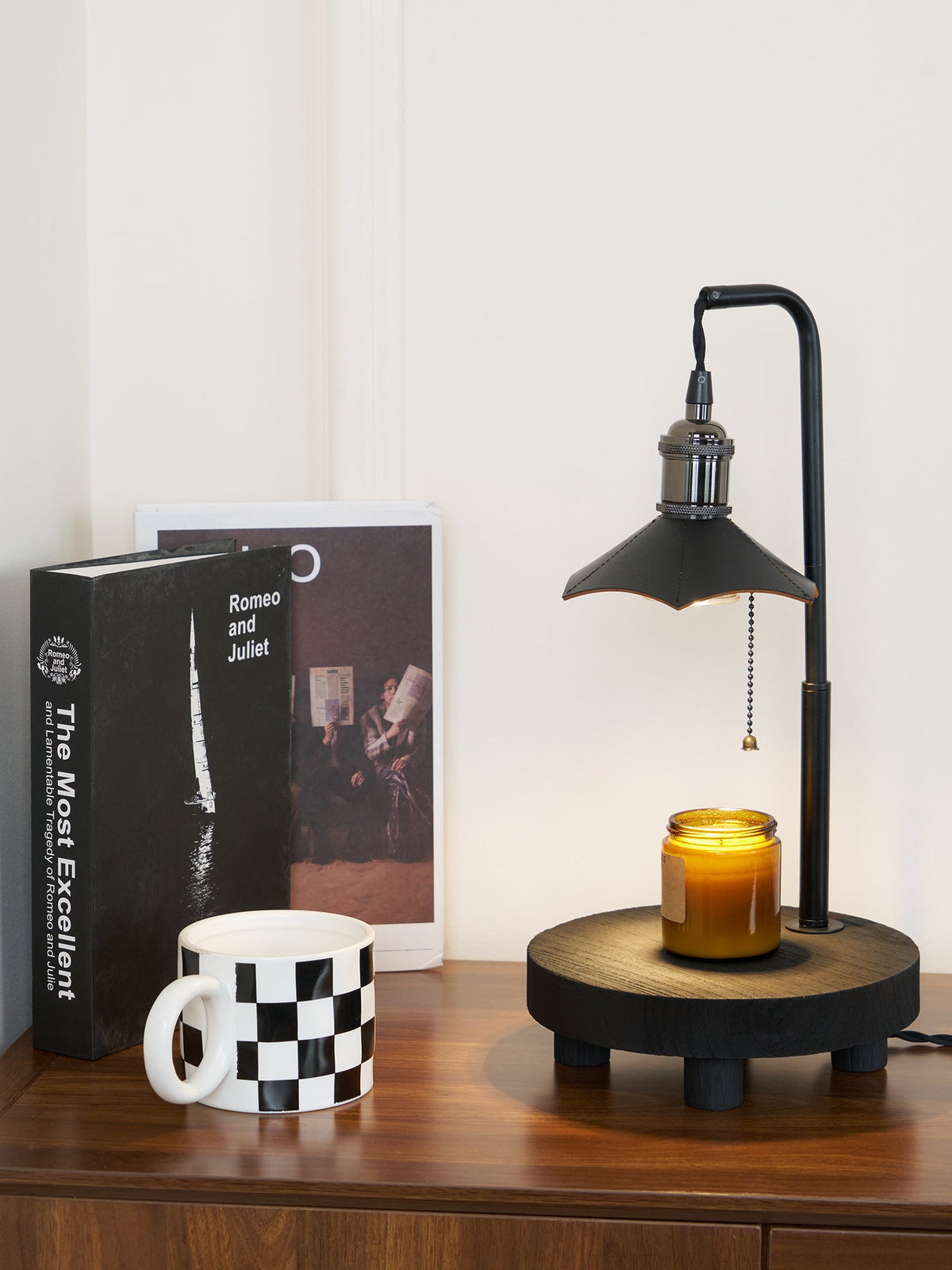 Cordero Wooden Stool Table Lamp 7.9"