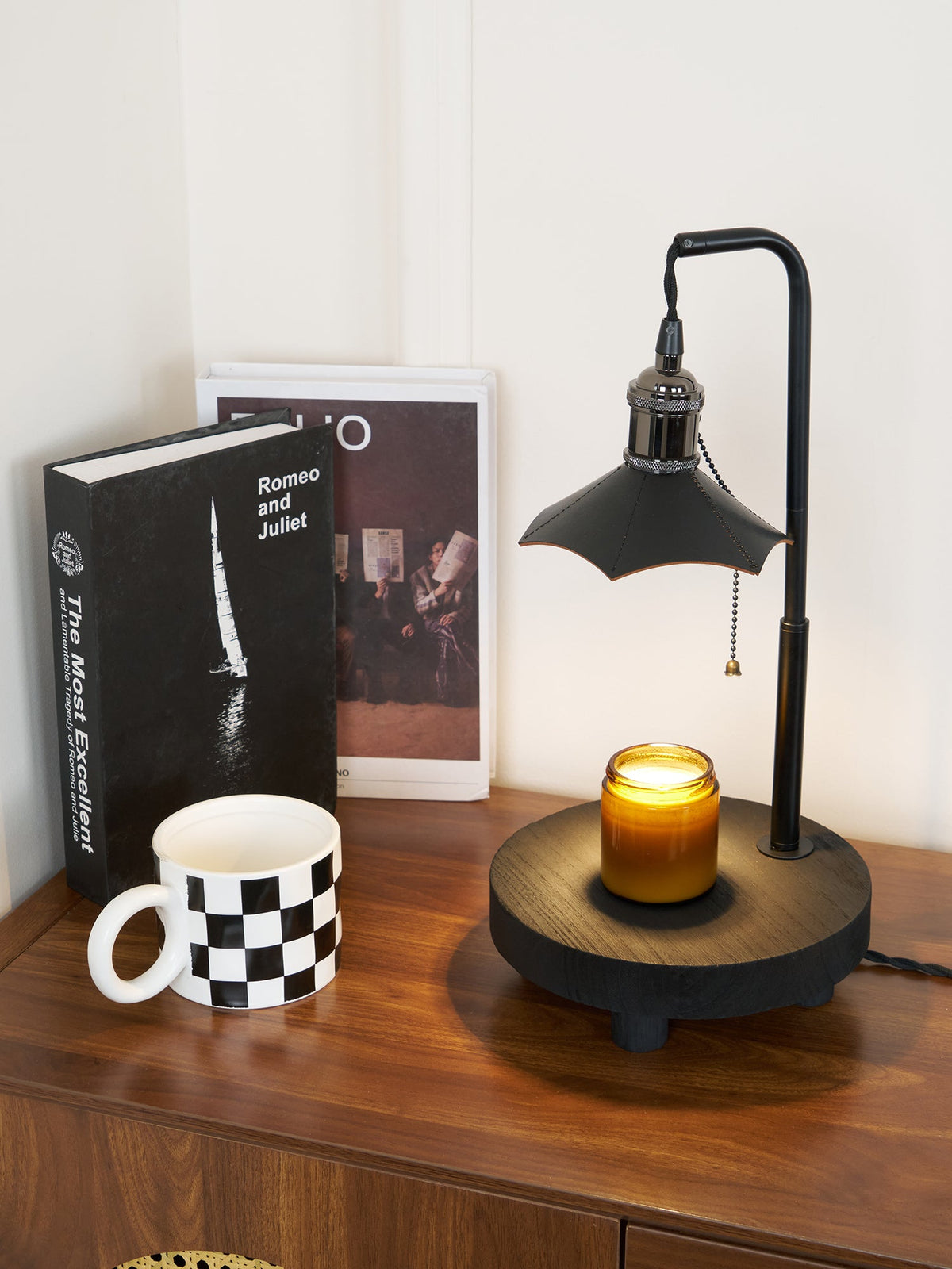 Cordero Wooden Stool Table Lamp 7.9"