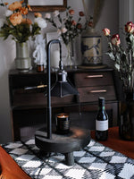 Cordero Wooden Stool Table Lamp 7.9"
