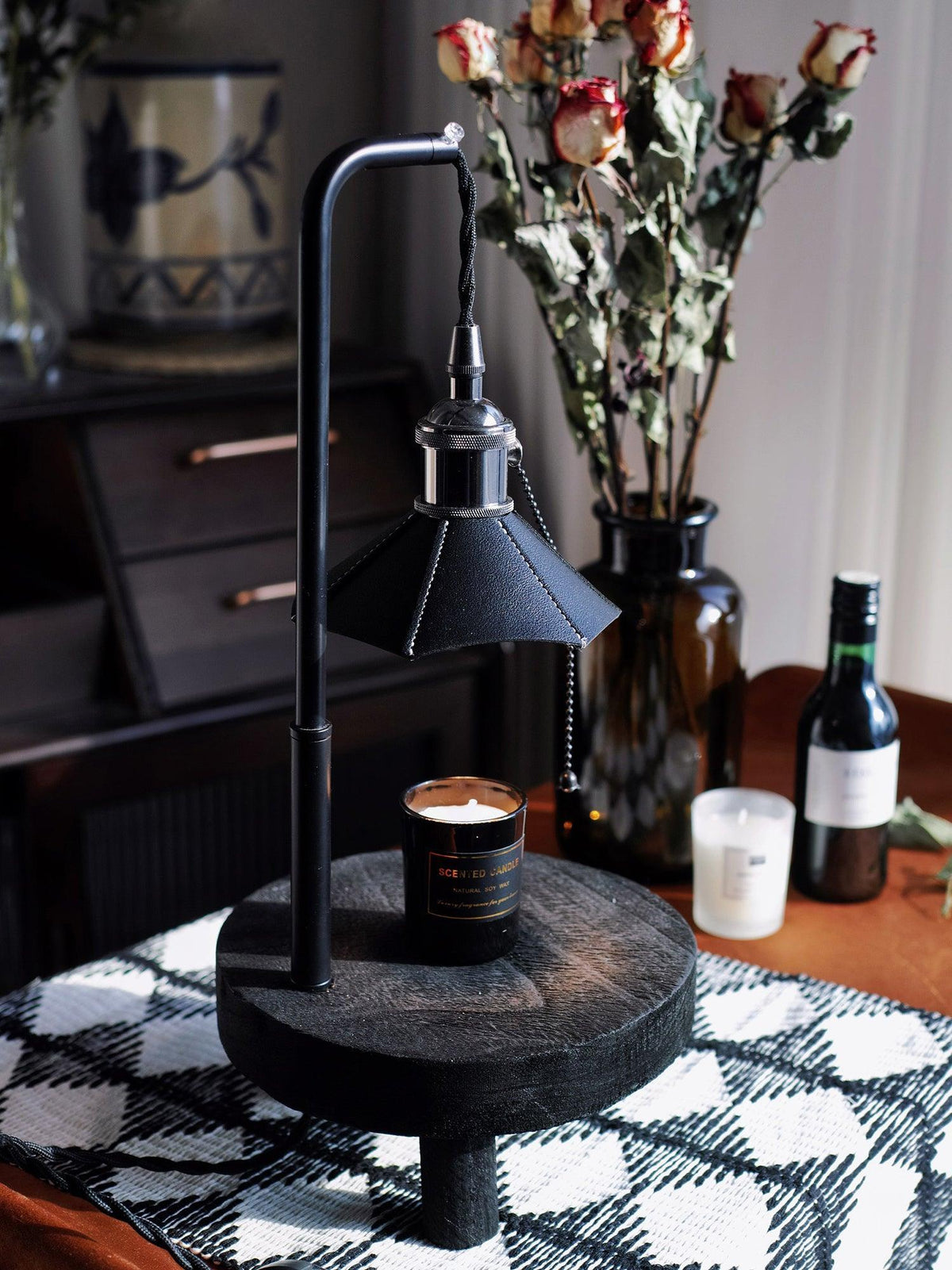 Cordero Wooden Stool Table Lamp 7.9"