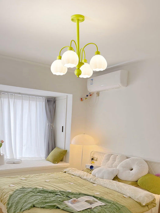 Cream Pumpkin Ball Chandelier