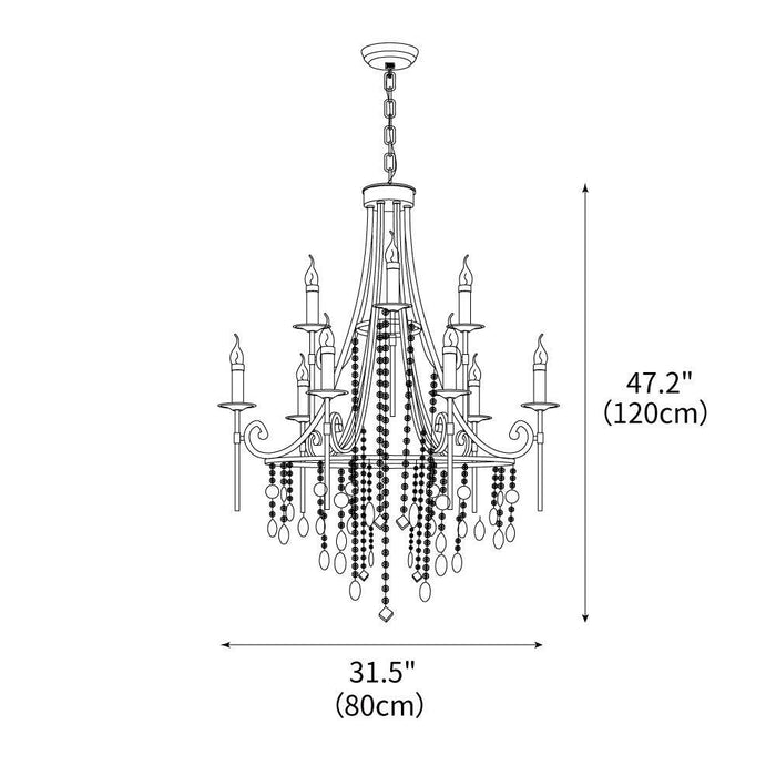 Crystal Cascade Chandelier