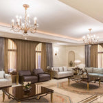 CRYSTAL LAUREL 43" W Round Chandelier