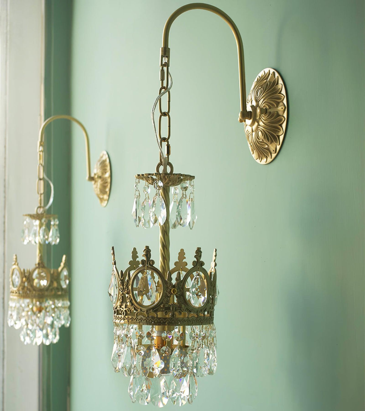 Crystal Crown Wall Light