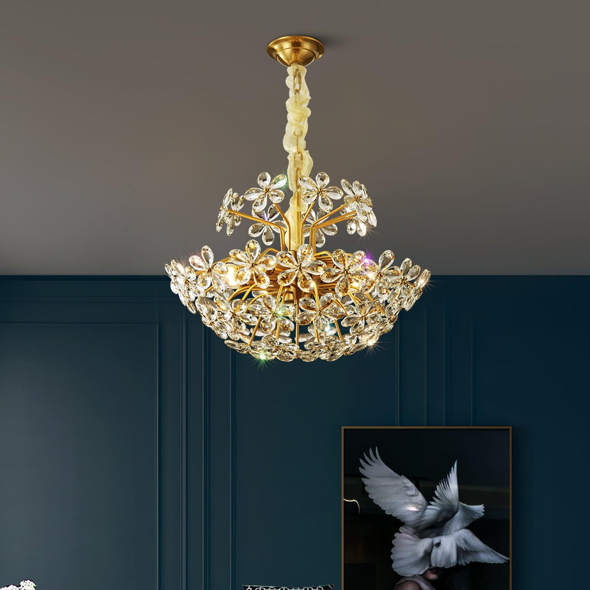 Crystal Flower Chandelier