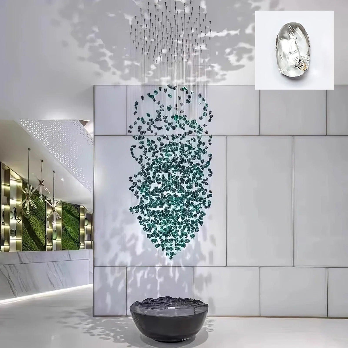 DIY Crystal Stone Chandeliers