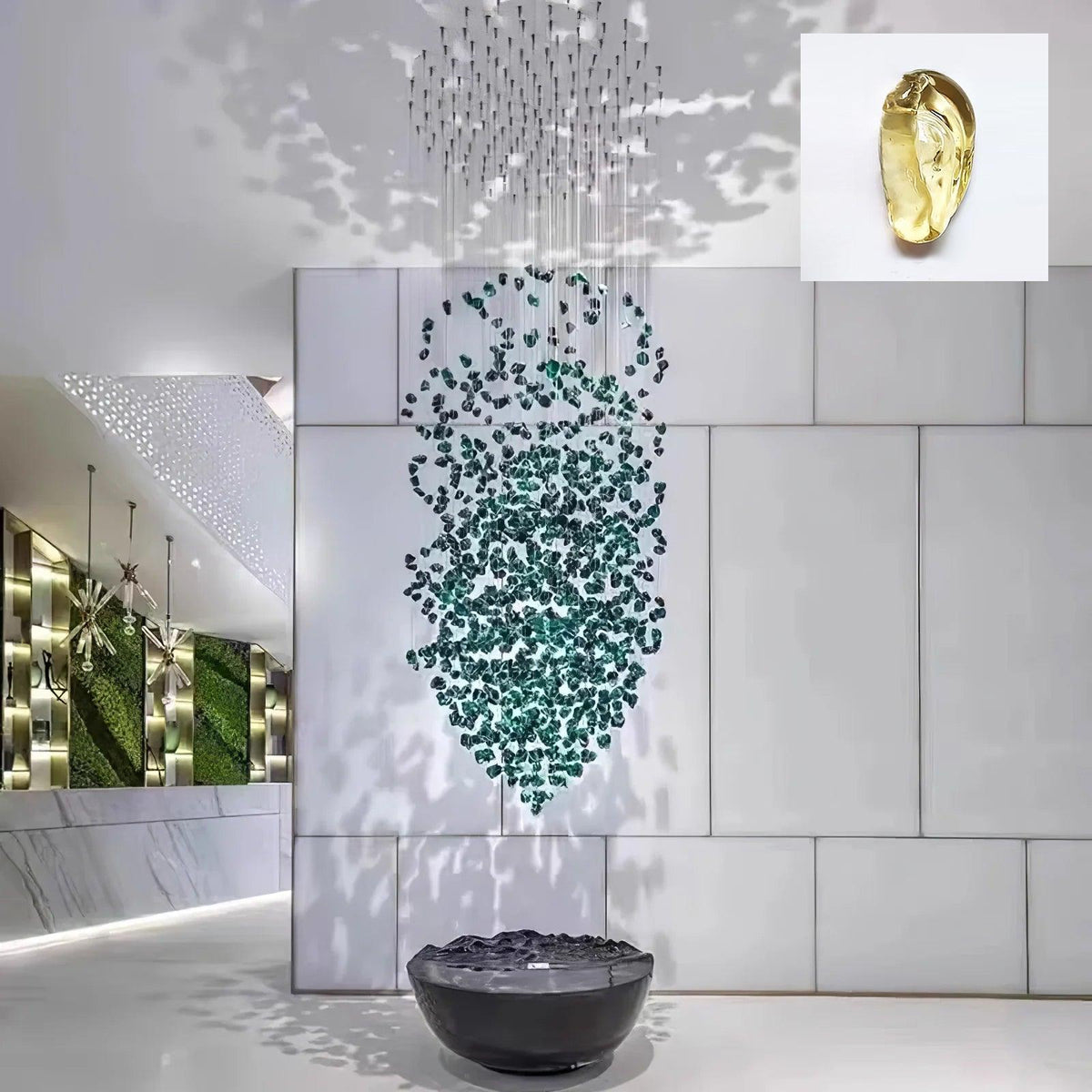 DIY Crystal Stone Chandeliers