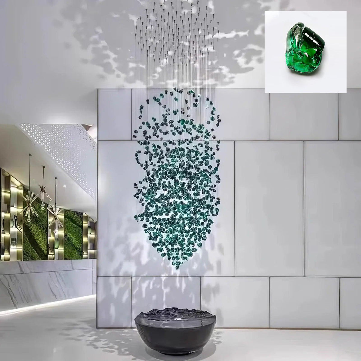 DIY Crystal Stone Chandeliers