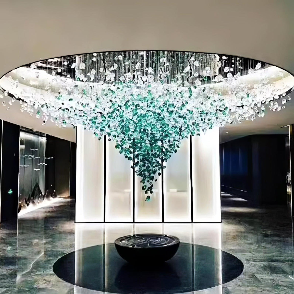 DIY Crystal Stone Chandeliers