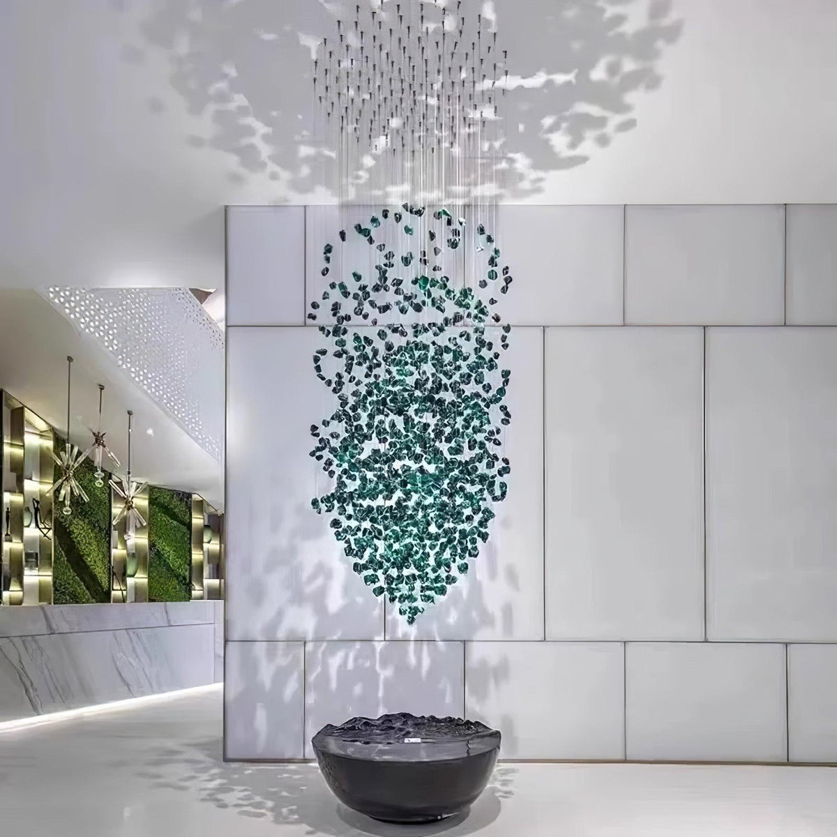 DIY Crystal Stone Chandeliers