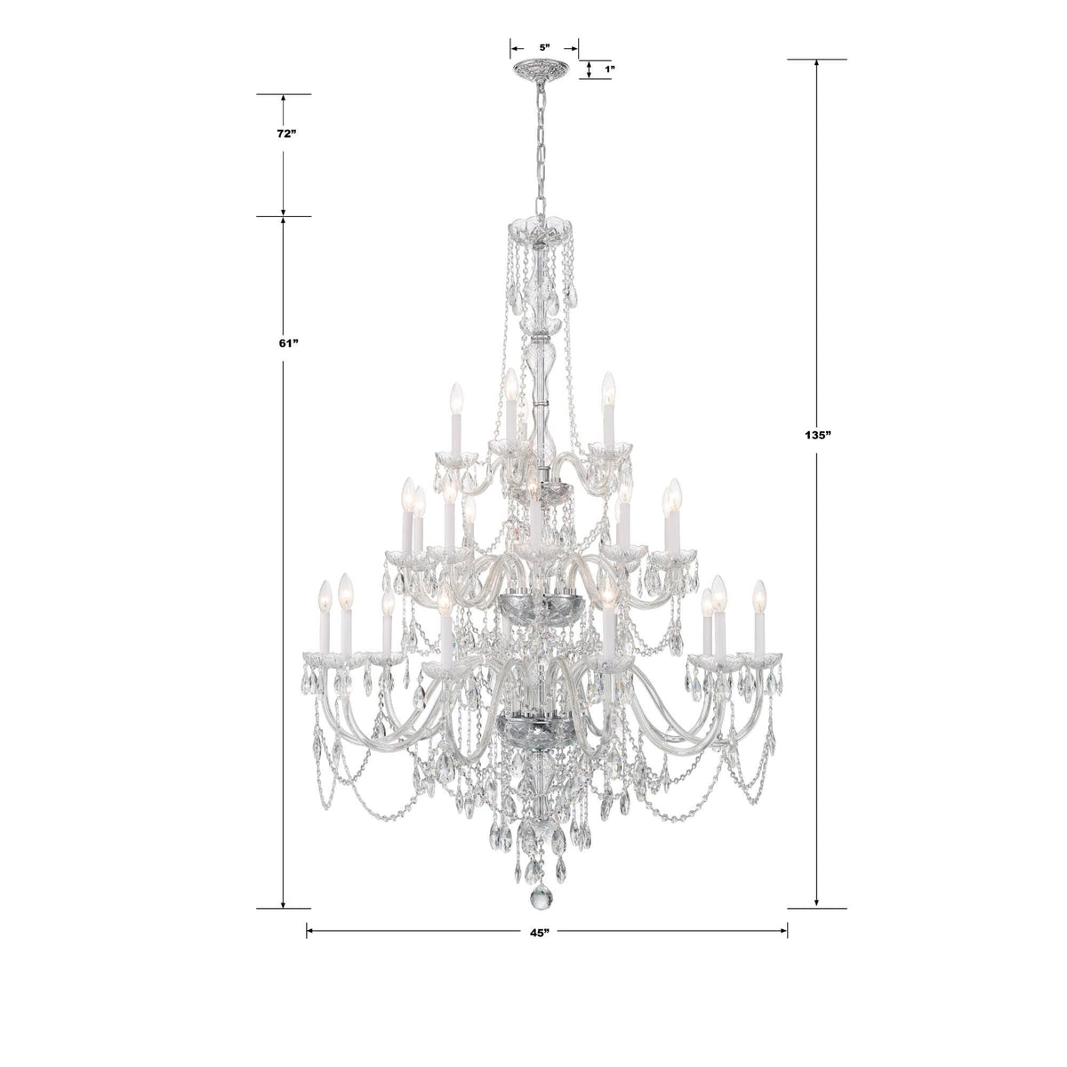 Crystorama 45 Inch 25 Light Chandelier Cp775794
