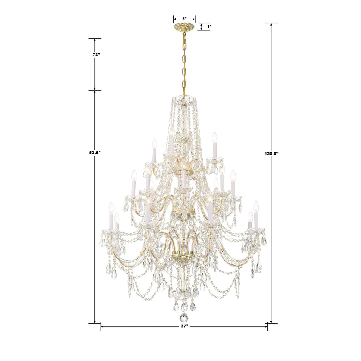 Crystorama 37 Inch 20 Light Chandelier Cp775792