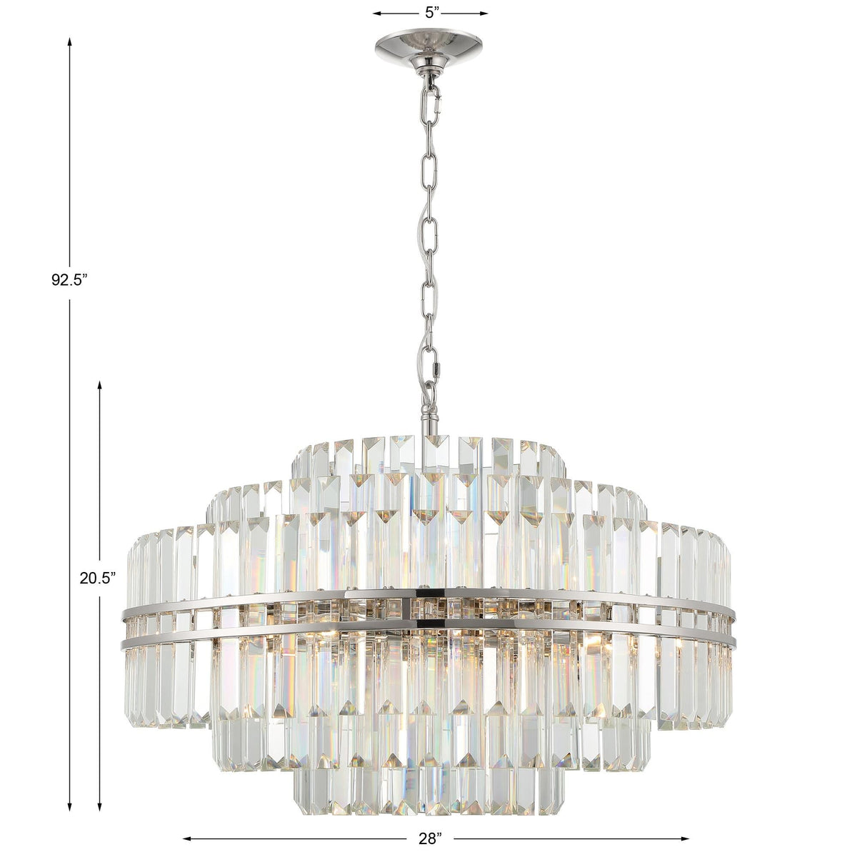 Crystorama Hayes 28 Inch 16 Light Chandelier Cp753572