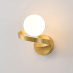 Curved Brass Wall Lamp