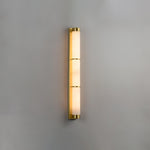 Cylindra Alabaster Brass Wall Light