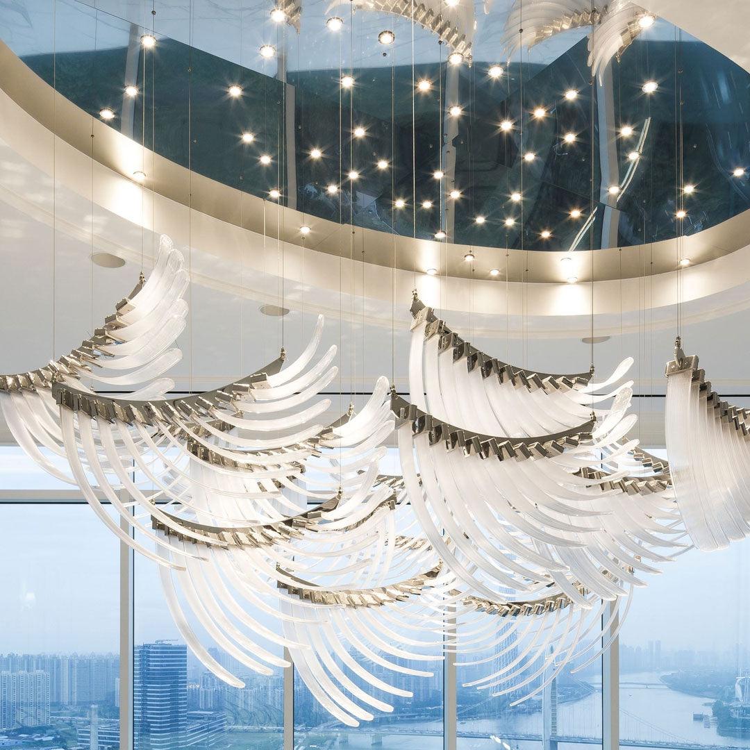DIY Bird Feather Wings Chandelier