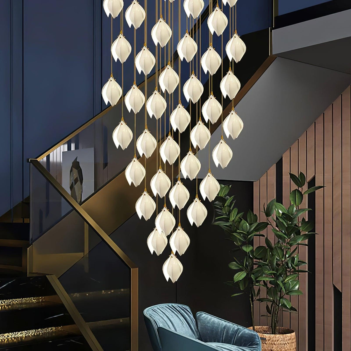 DIY Ceramic Flower Chandelier