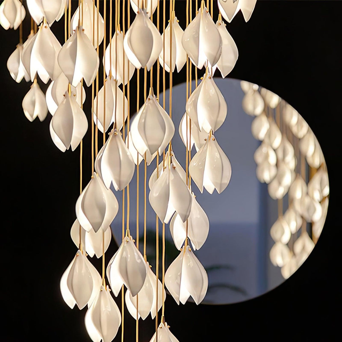 DIY Ceramic Flower Chandelier