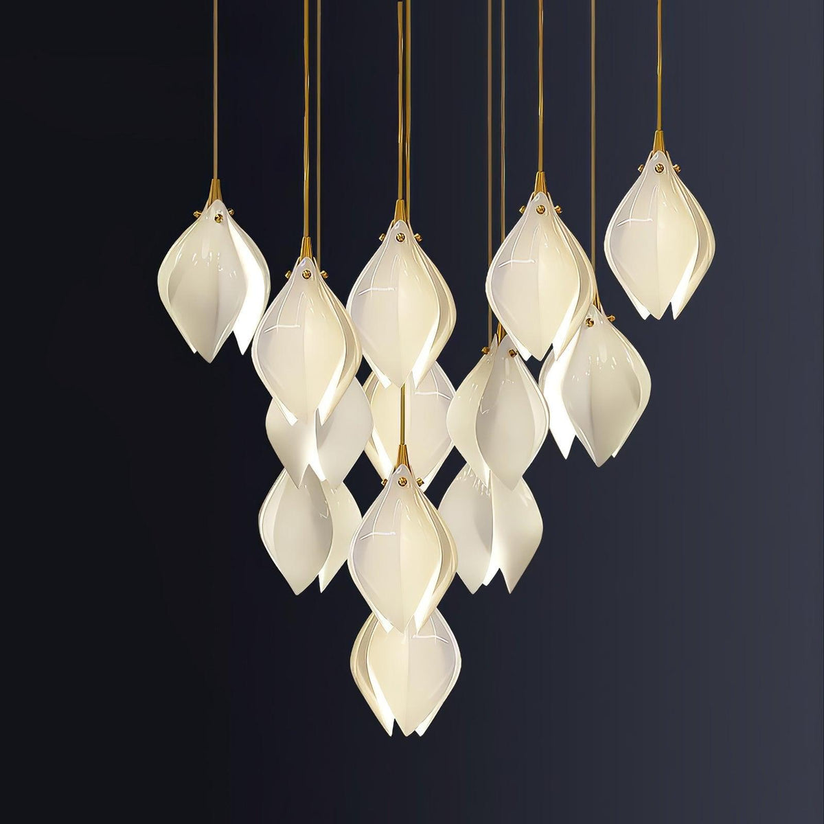 DIY Ceramic Flower Chandelier