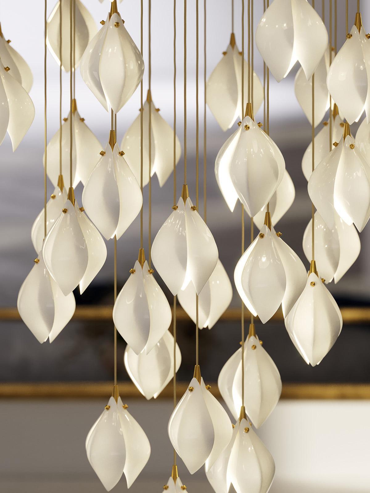 DIY Ceramic Flower Chandelier