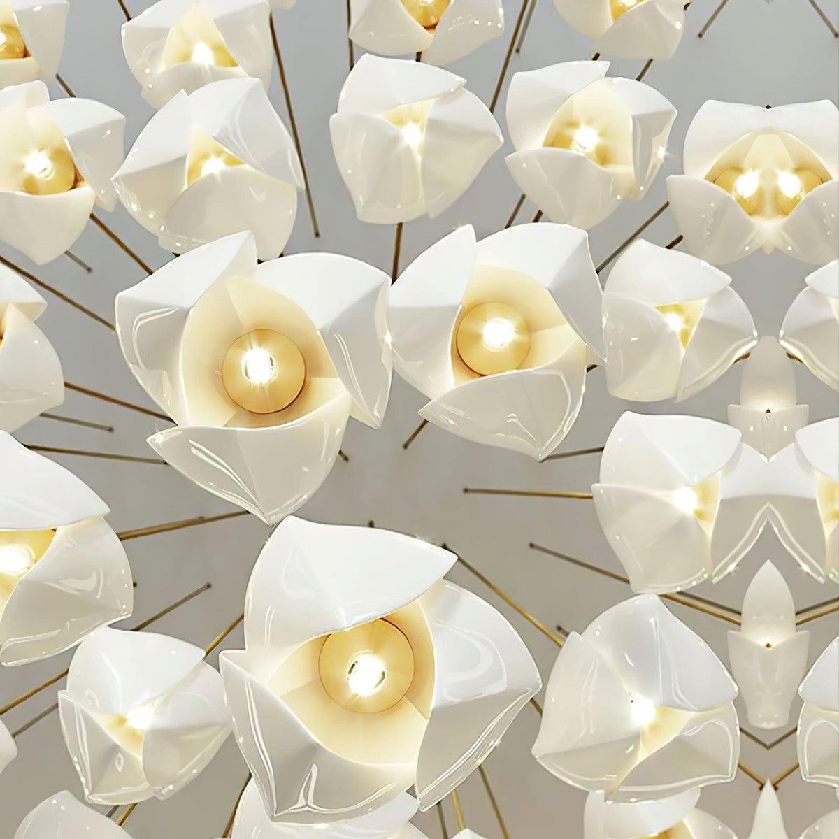 DIY Ceramic Flower Chandelier