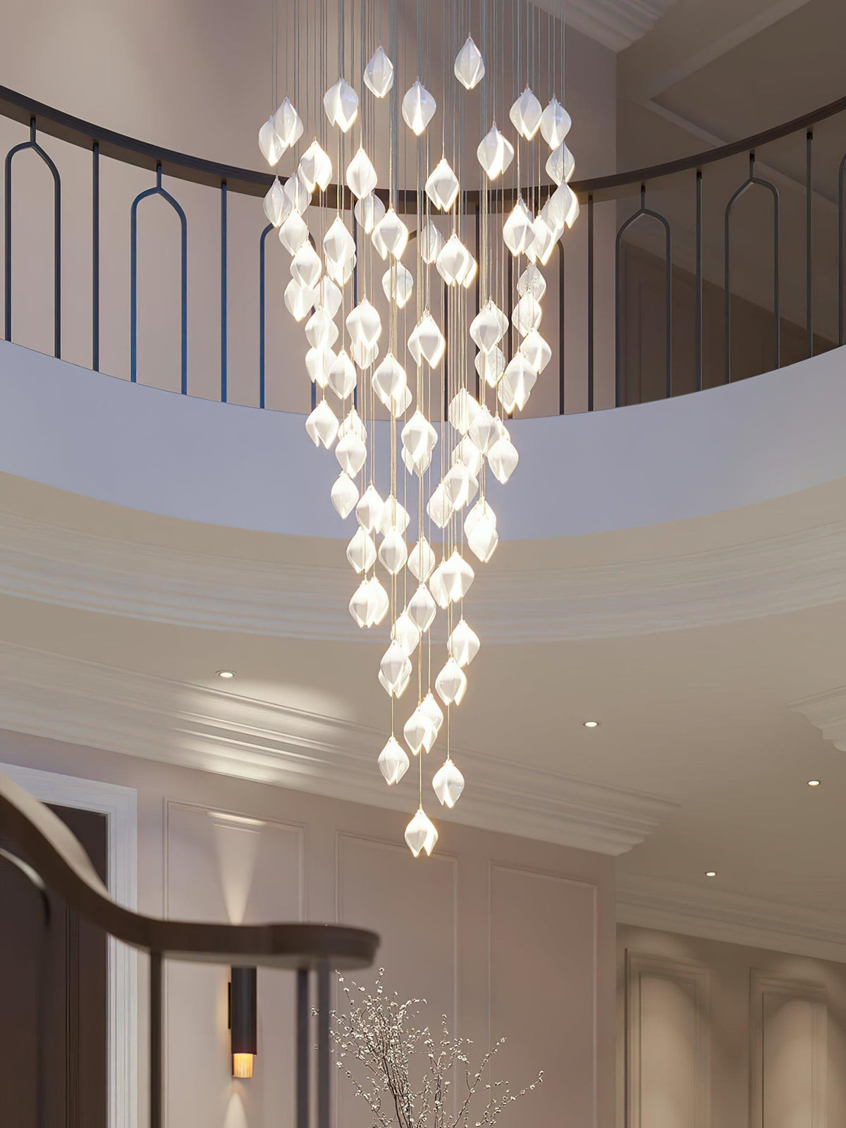 DIY Ceramic Flower Chandelier