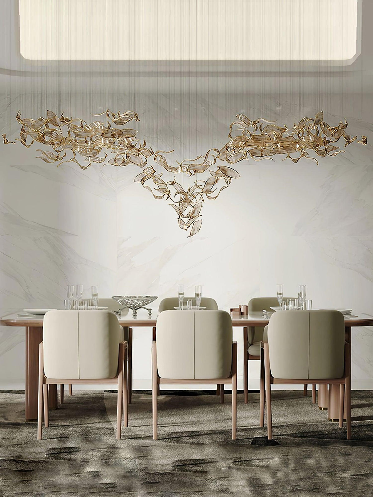DIY Fallen Leaf Chandelier