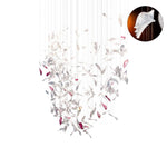 DIY Flying Glass Feather Chandelier