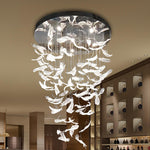 DIY Glass Feathers Chandelier