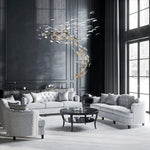 DIY Glass Feathers Chandelier