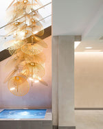 DIY Leaf Chandelier